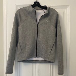 Under armour gray zip up - simple and classic cold gear!